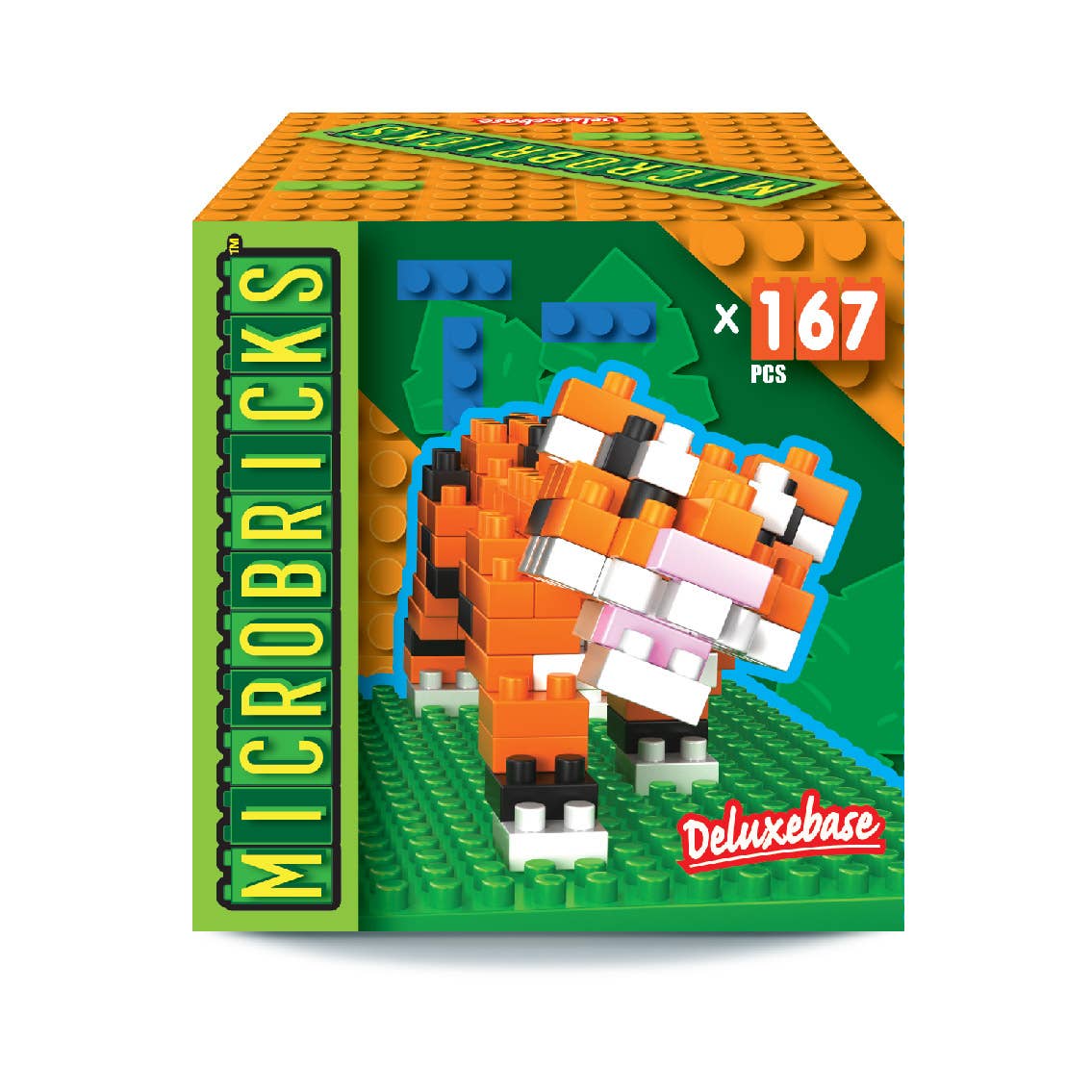 Microbricks - Tiger Mini Brick Construction Set - Toy Polloi