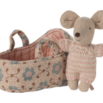 Maileg Mouse Baby & Carrier - Toy Polloi