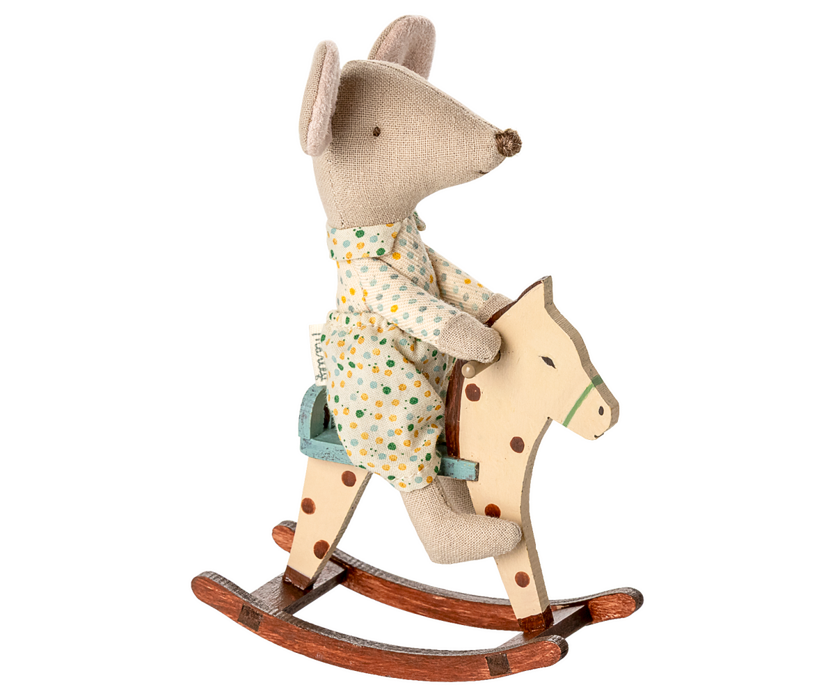 Maileg Mouse Rocking Horse - Toy Polloi