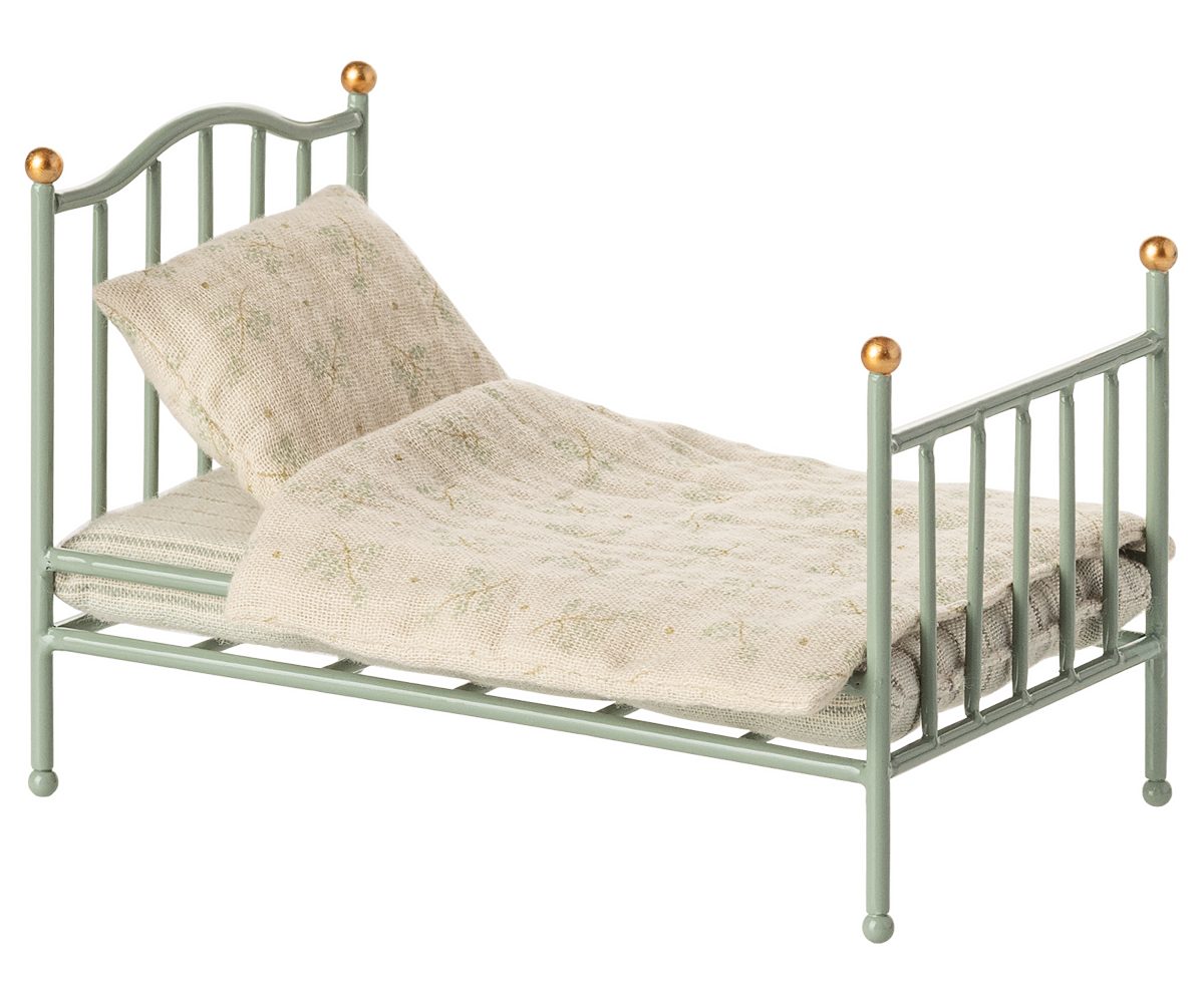 Maileg Mouse Vintage Bed, Mint - Toy Polloi
