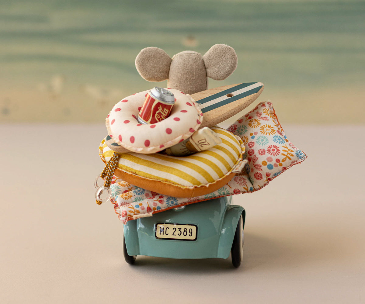 Maileg Mouse Car, Light Blue - Toy Polloi