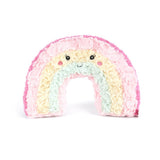Colorful Happy Rainbow Plush Toy by Mon Ami featuring bright rainbow stripes and soft plush fabric.