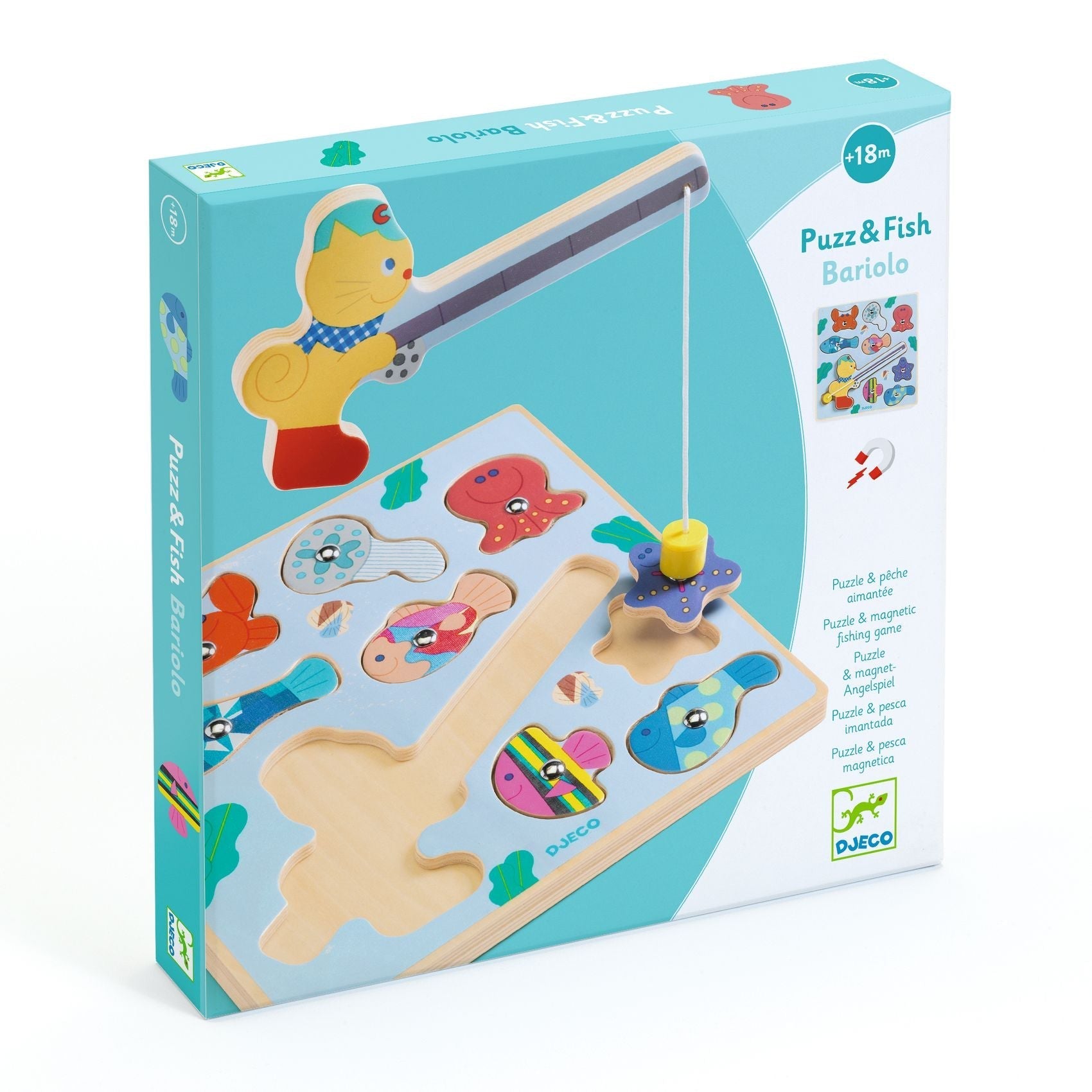 Puzz & Fish Wooden Magnetic Game - Toy Polloi