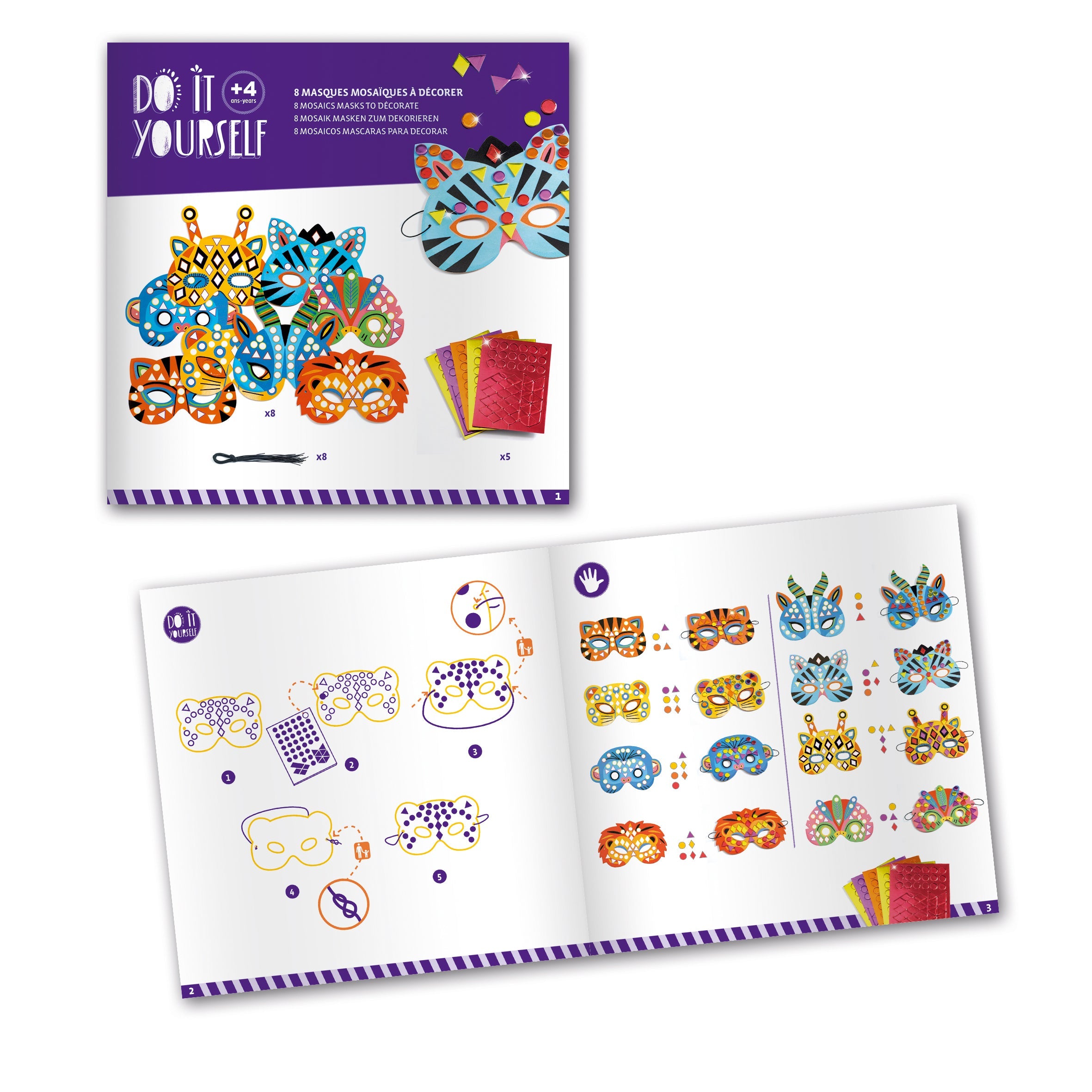 Jungle Animals DIY Masks Craft Kit - Toy Polloi