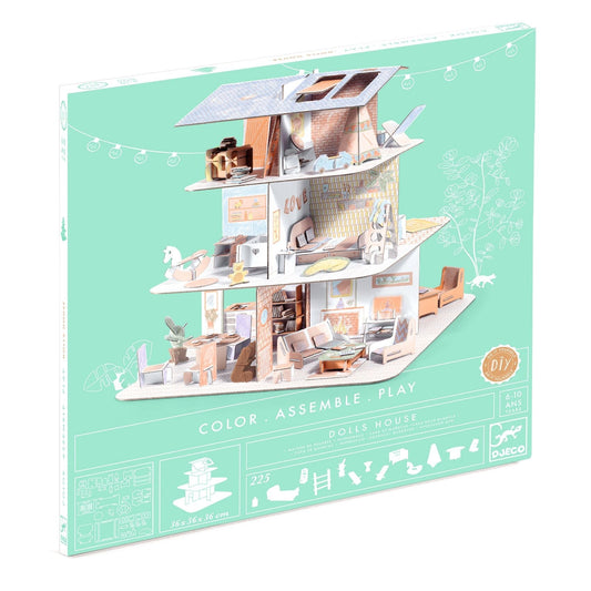 Doll House Color and Assemble Craft Kit