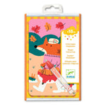 Djeco Four Seasons Magic Coloring Kit for arts and crafts, featuring colorful art supplies and seasonal-themed design elements.