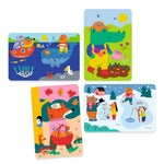 Four Seasons Magic Coloring Kit by Djeco, arts and crafts set with colorful pages and tools for creative coloring activities.