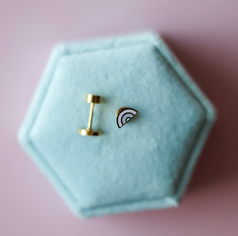 Tiny Rainbow Earrings - Toy Polloi