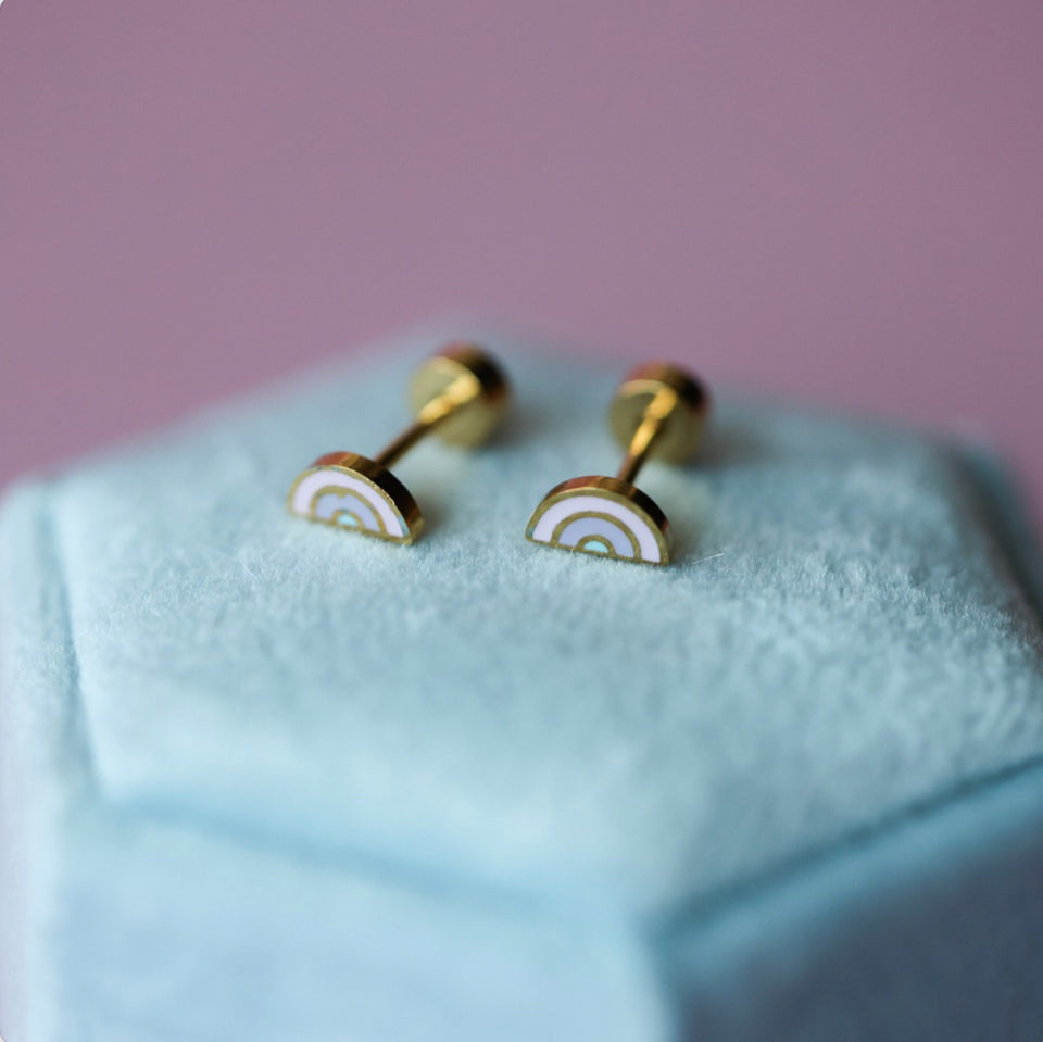 Tiny Rainbow Earrings - Toy Polloi