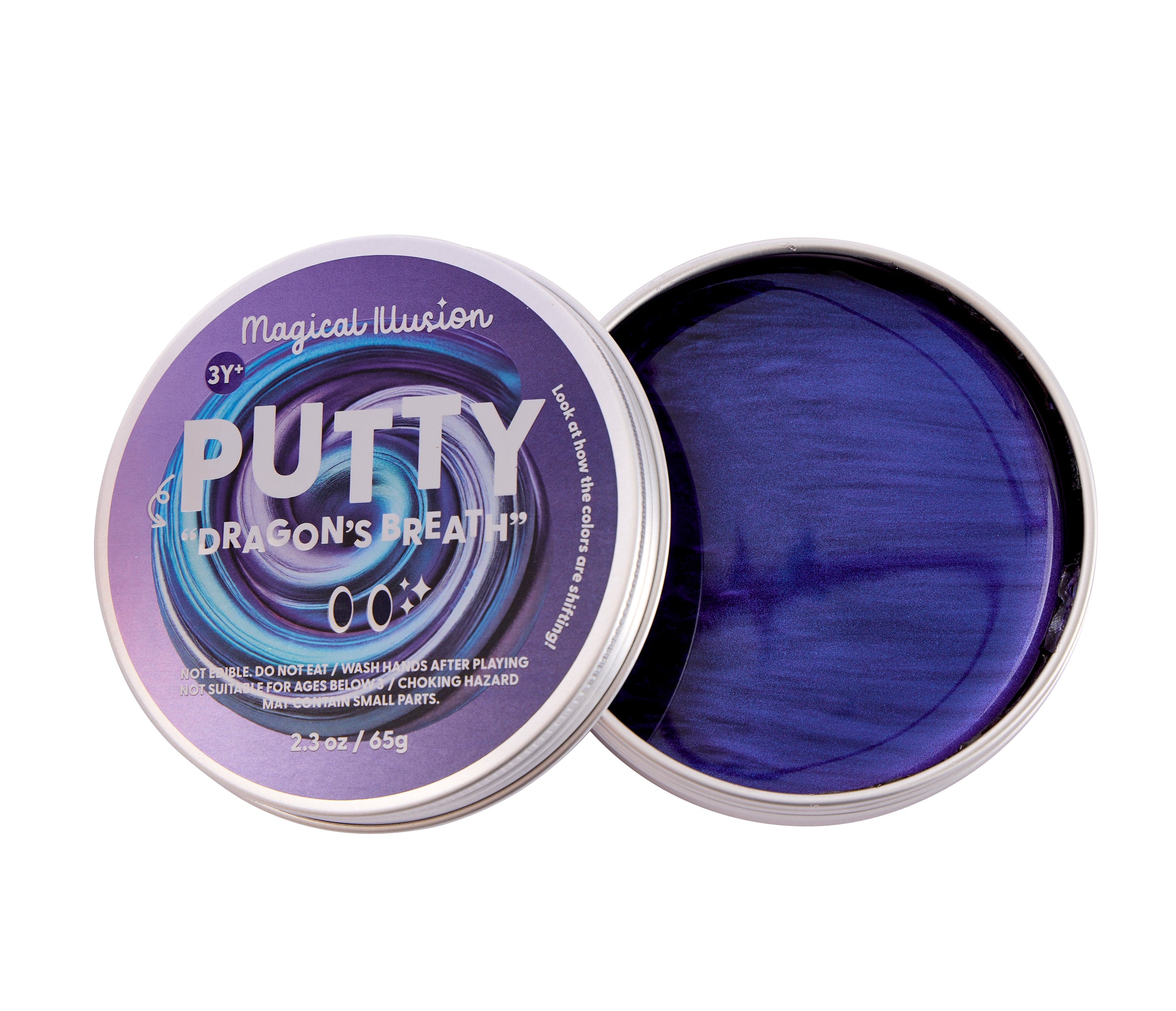 Colorful Magical Illusion Putty from J'adore sensory toy collection, showcasing vibrant, stretchy, and moldable putty for tactile play.