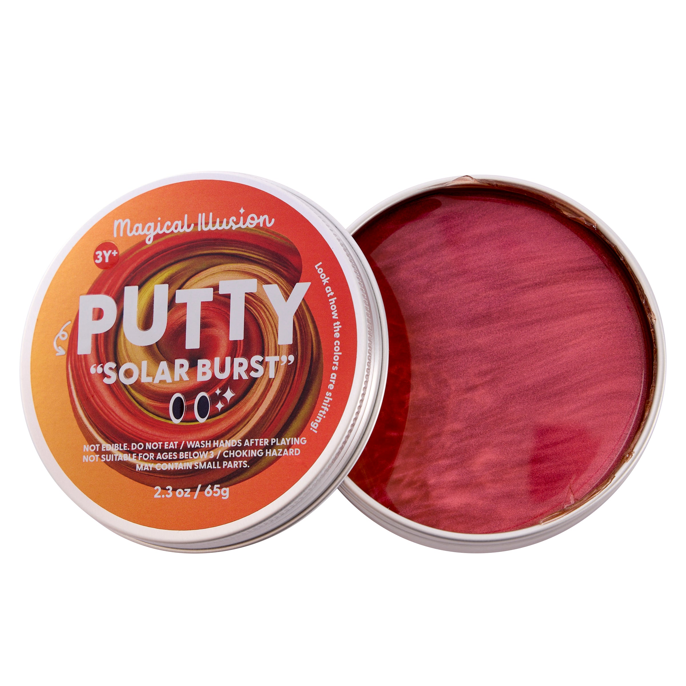 J'adore Magical Illusion Putty sensory toy with vibrant colors and stretchy texture for tactile play and stress relief.