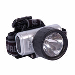 Kids outdoor LED headlamp by Schylling, folded with adjustable straps and bright LED light, designed for outdoor activities.