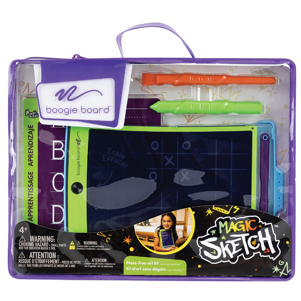 Buffalo Games Boogie Board Magic Sketch Tablet for arts and crafts, featuring a creative drawing surface with colorful markers.