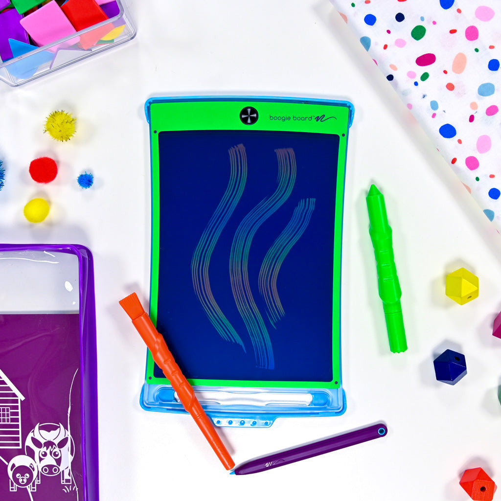 Buffalo Games Boogie Board Magic Sketch Tablet for arts and crafts, featuring colorful drawing surface and creative tools.