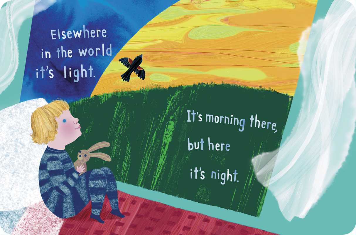 Children's book titled "Good Night, World" by Willa Perlman, showing colorful illustrated cover with nighttime scene and animals.