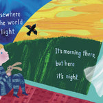 Children's book titled "Good Night, World" by Willa Perlman, showing colorful illustrated cover with nighttime scene and animals.