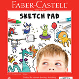 Faber-Castell arts and crafts sketch pad with blank white pages, ideal for drawing and sketching projects.