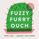 Fuzzy Furry Ouch Board Book by Simon & Schuster, colorful children's book with soft, textured pages for sensory play.