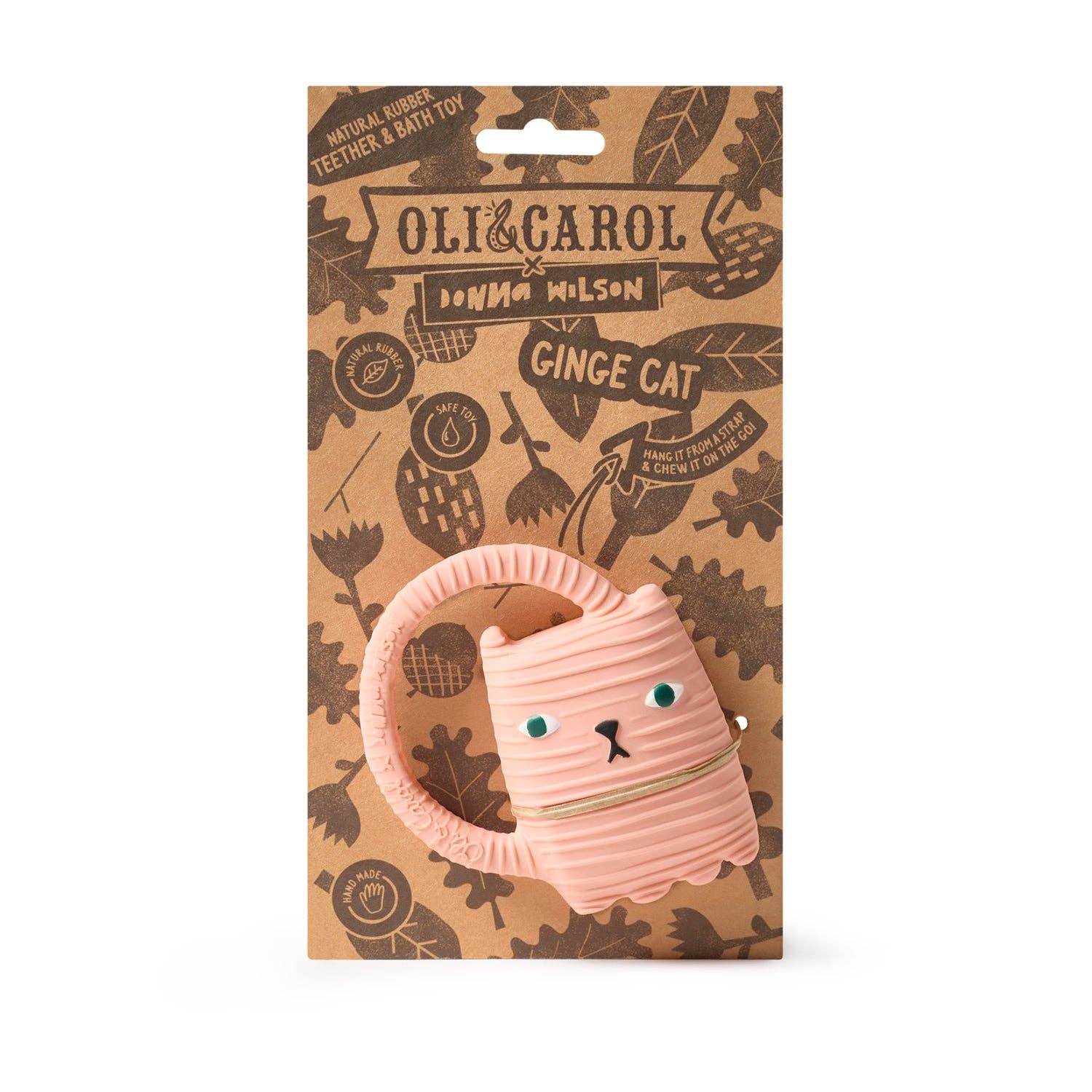 Ginger Cat Teether, x Donna Wilson - Toy Polloi