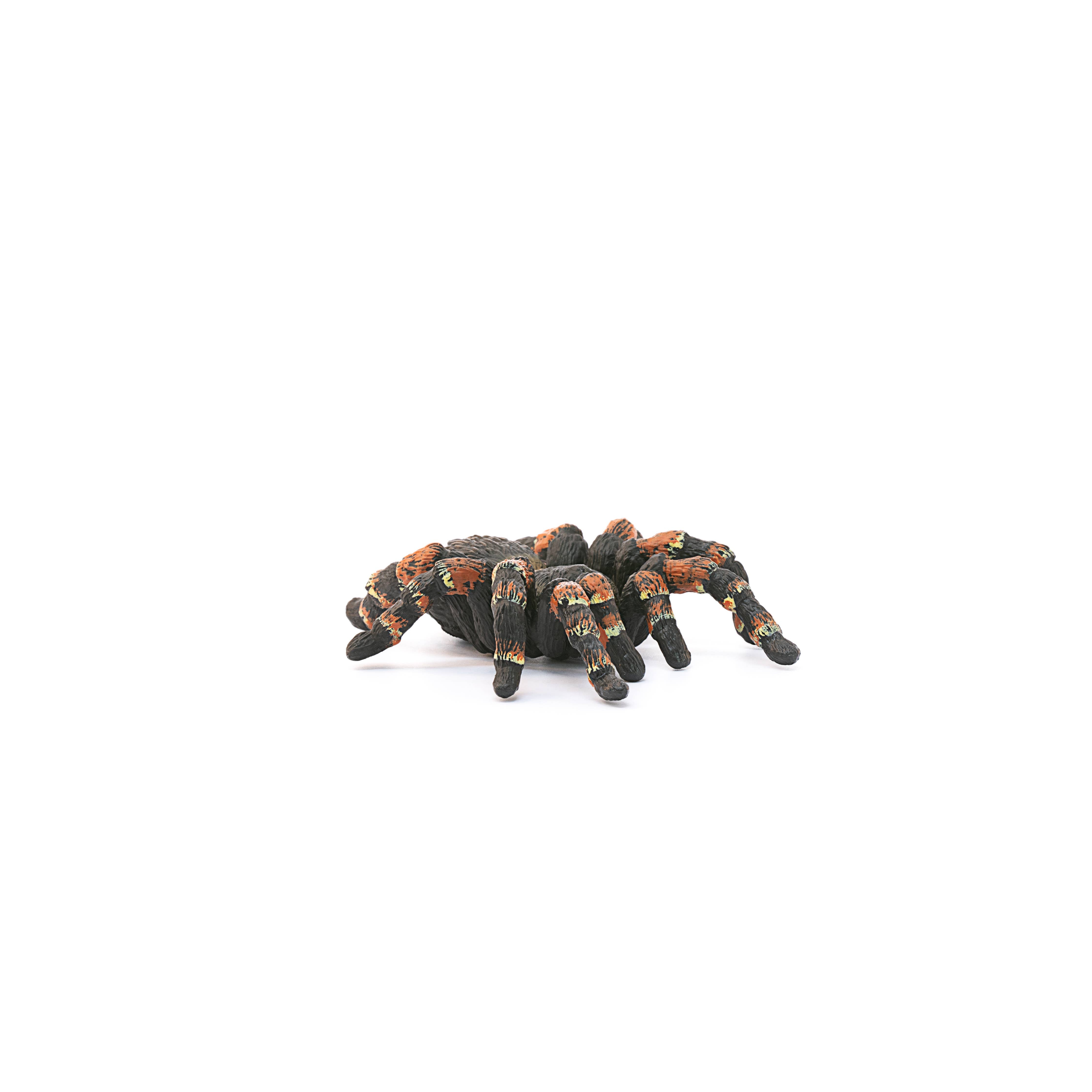 Schleich tarantula spider animal toy figurine with detailed black and brown body, realistic leg structure, perfect for collection or play.