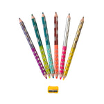 Sweet Celebration dual color jumbo pencils in a pack, colorful arts and crafts supplies from eeBoo with vibrant pencil tips.