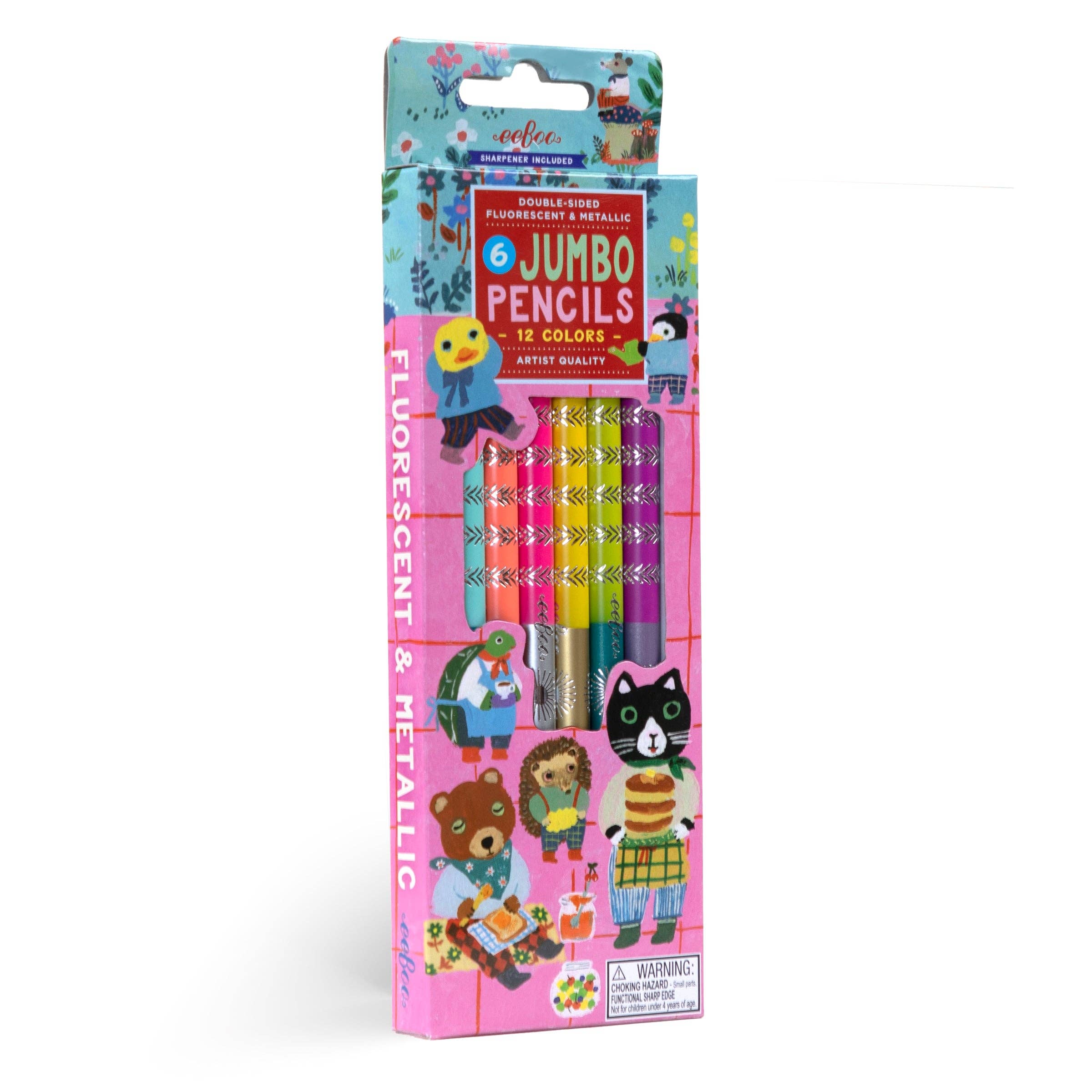 Sweet Celebration dual color jumbo pencils from eeBoo, colorful arts and crafts pencils in a vibrant pack.