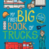 My First Big Book of Trucks coloring book by Simon & Schuster, featuring colorful truck illustrations for kids' arts and crafts.