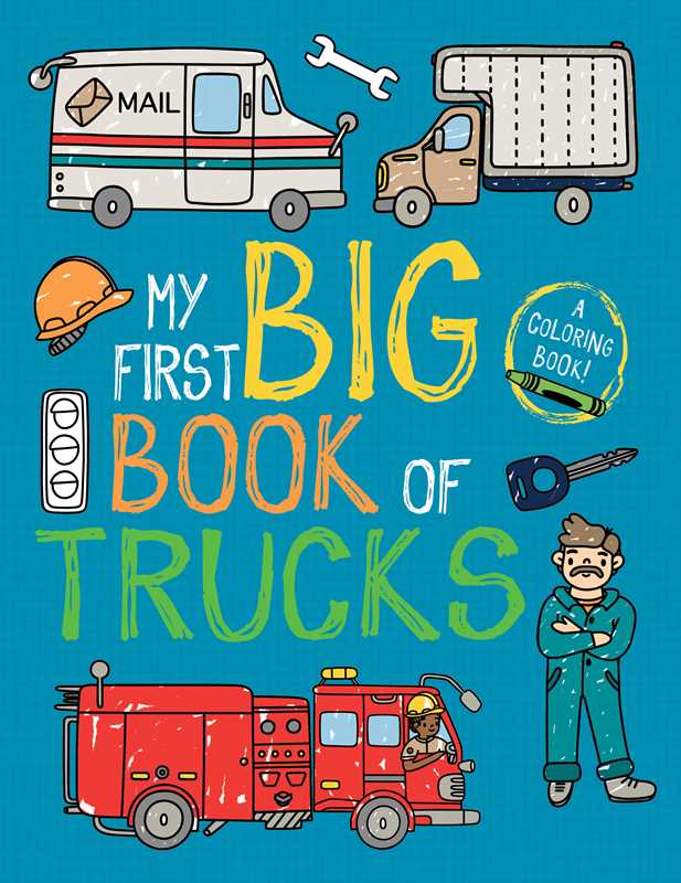 My First Big Book of Trucks coloring book by Simon & Schuster, featuring colorful truck illustrations for kids' arts and crafts.