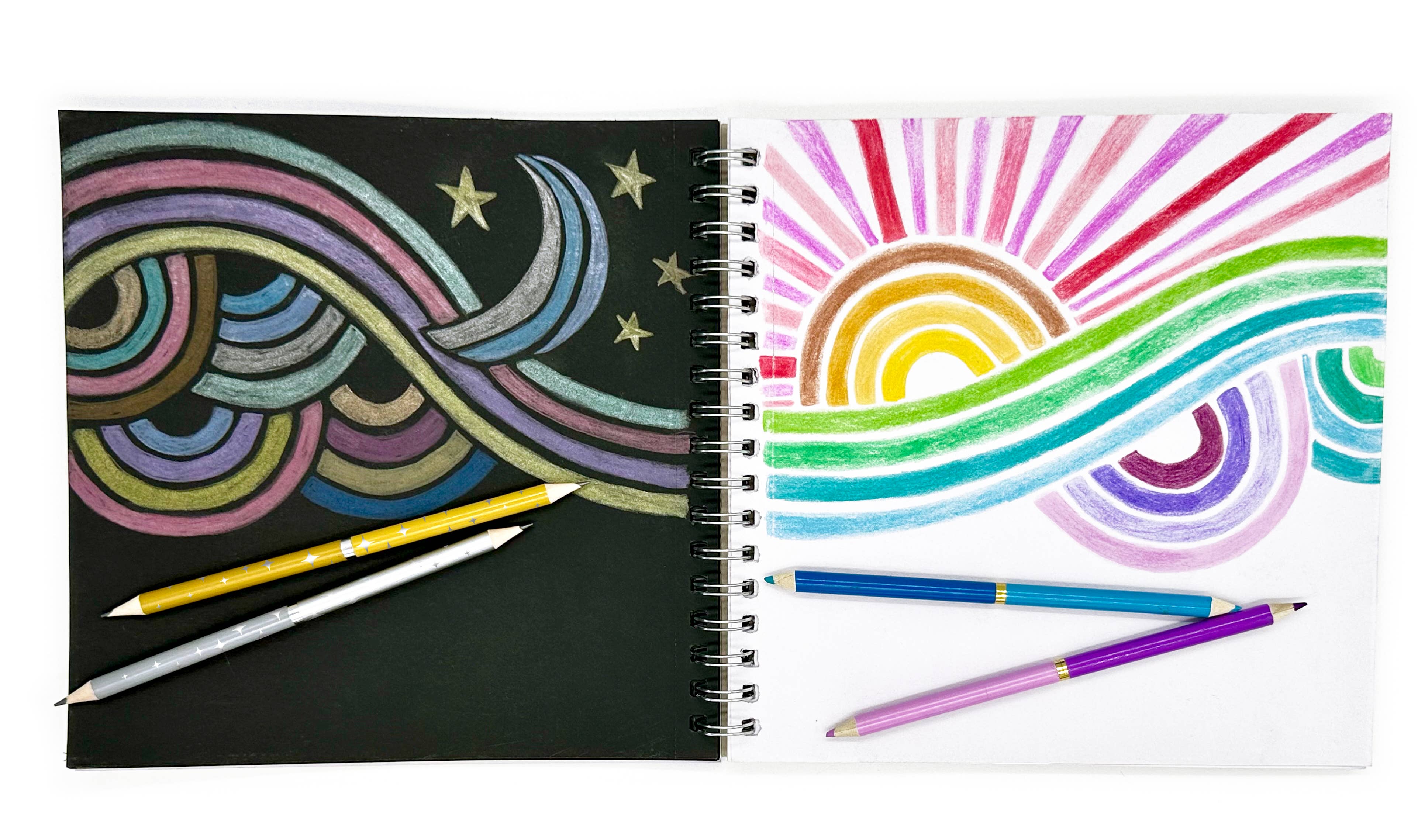 SNIFTY two-tone metallic colored pencils set for arts and crafts, featuring vibrant, shiny pencil tips in a variety of colors.