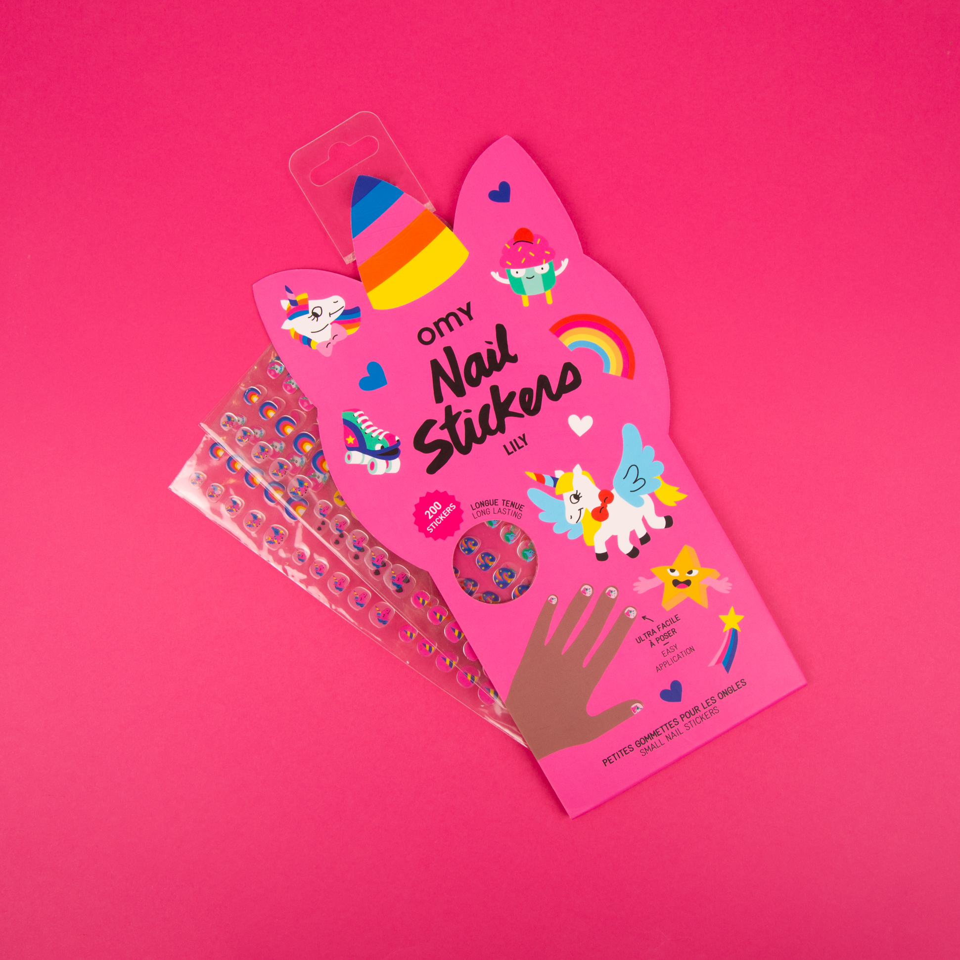 200 unicorn nail stickers