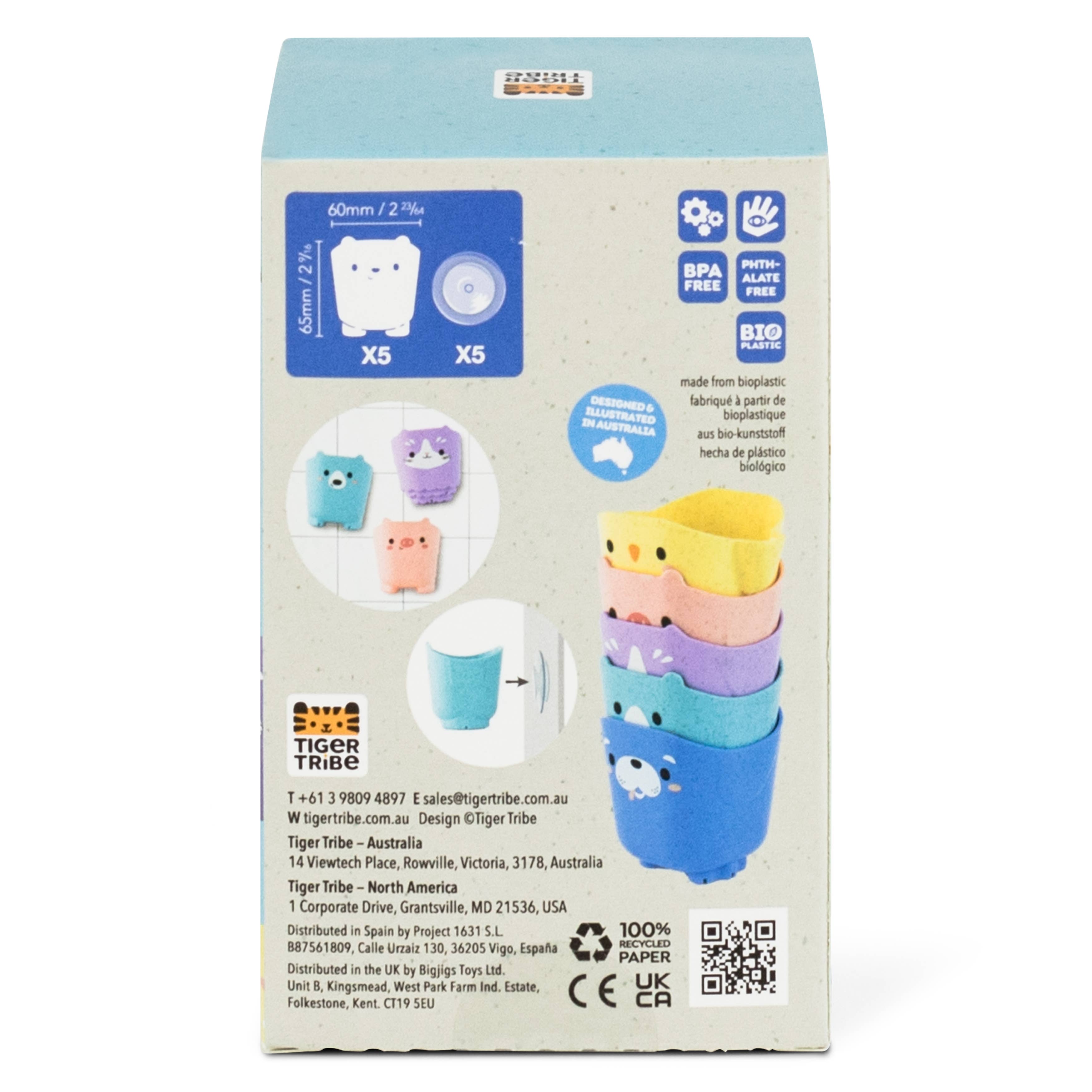 Pour & Play Animal Bath Cups - Toy Polloi