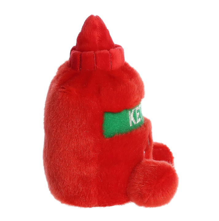 Palm Pals Ketchup Palm Pal plush toy featuring a soft, red plush ketchup bottle character with embroidered facial features.
