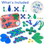 Clixo Crew Pack Magnetic Building Set: Blue/Green - Toy Polloi