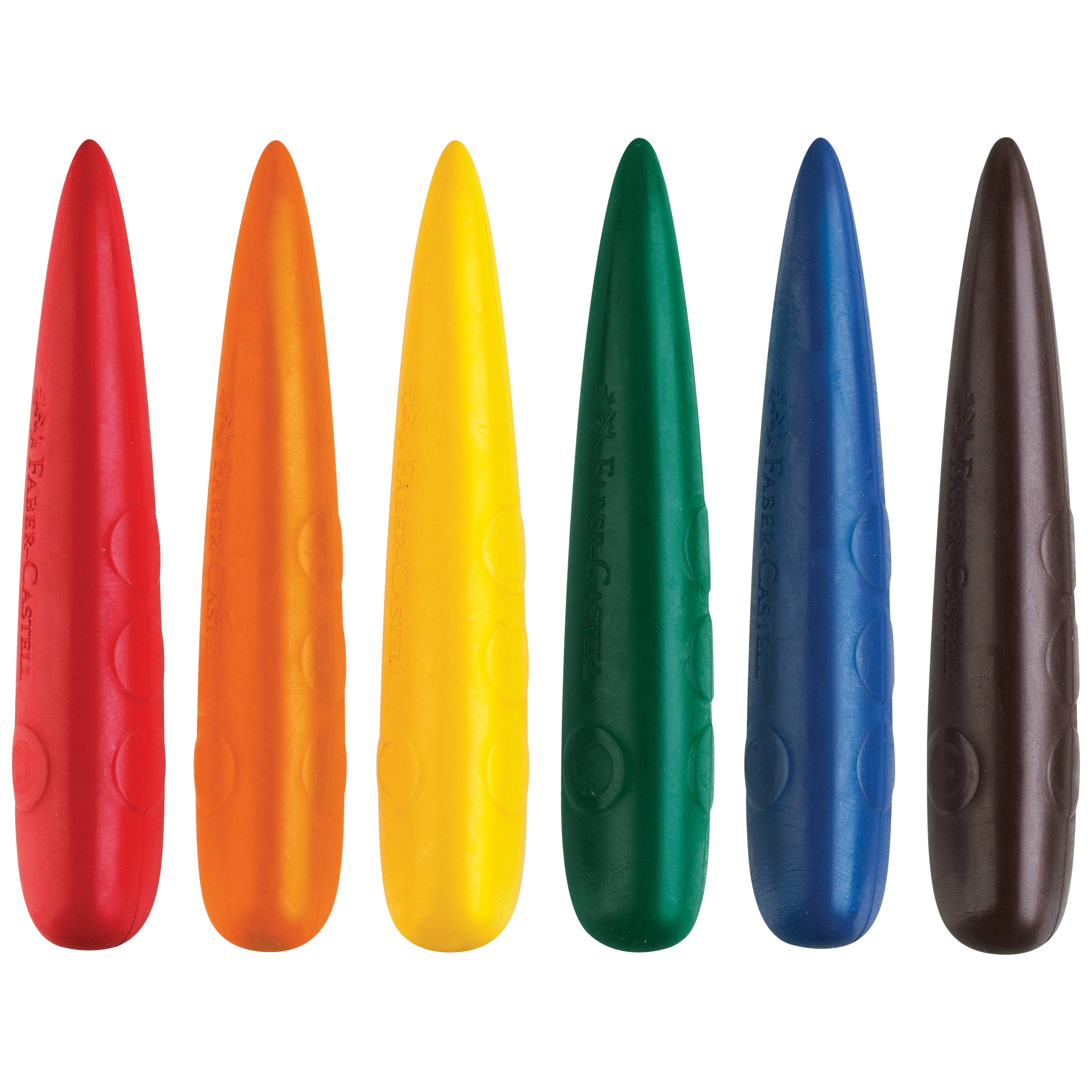 Faber-Castell Little Creatives Easy Grasp Crayons in vibrant colors for young children, ideal for arts and crafts activities.