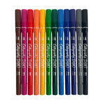 OOLY Calligraphy Duo Markers for arts and crafts, featuring two colorful markers with fine and broad tips for lettering and drawing.