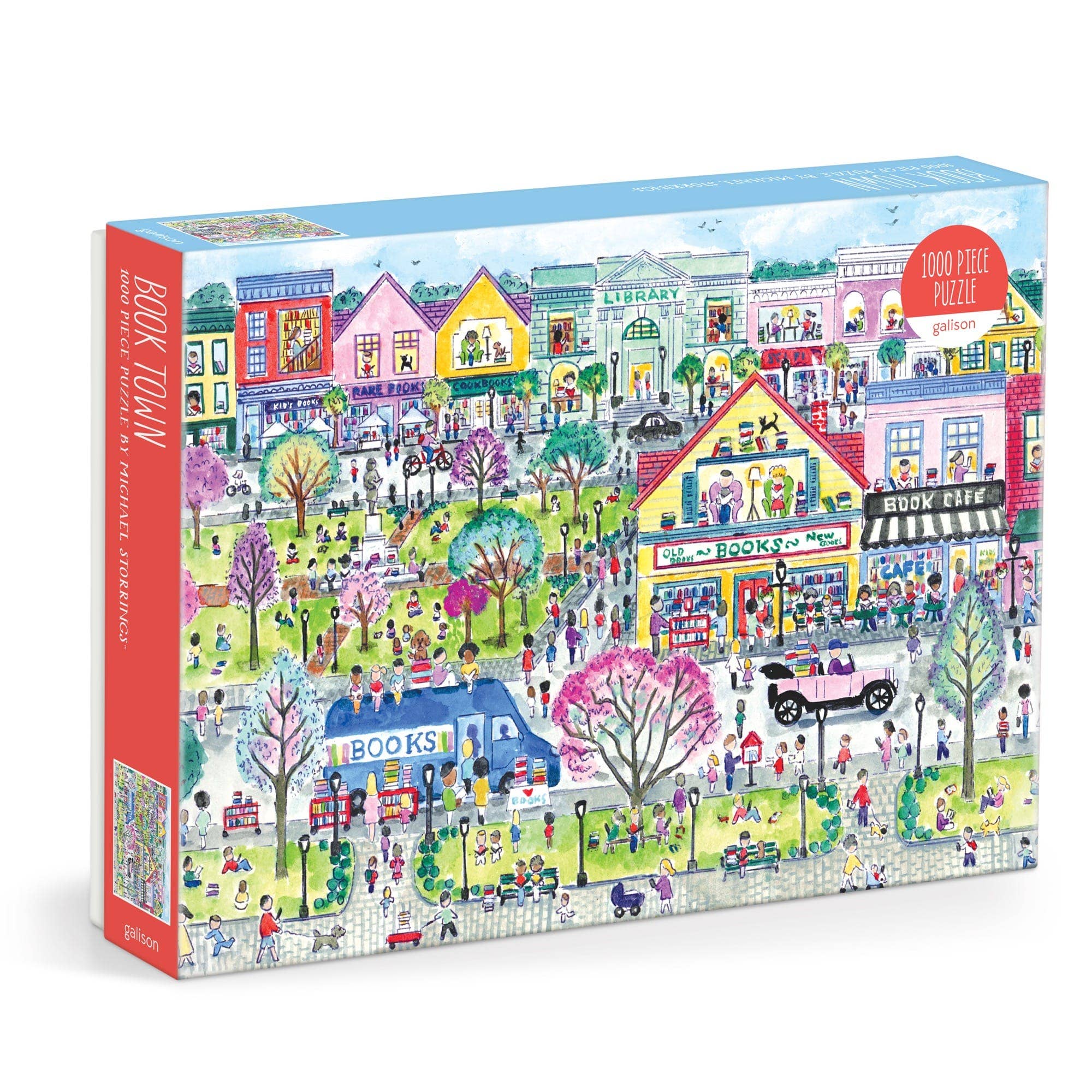 Michael Storrings Book Town 1000 Piece Puzzle - Toy Polloi