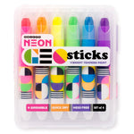 SNIFTY Neon Tempera Paint Sticks for arts and crafts, vibrant color sticks shown in a close-up image.