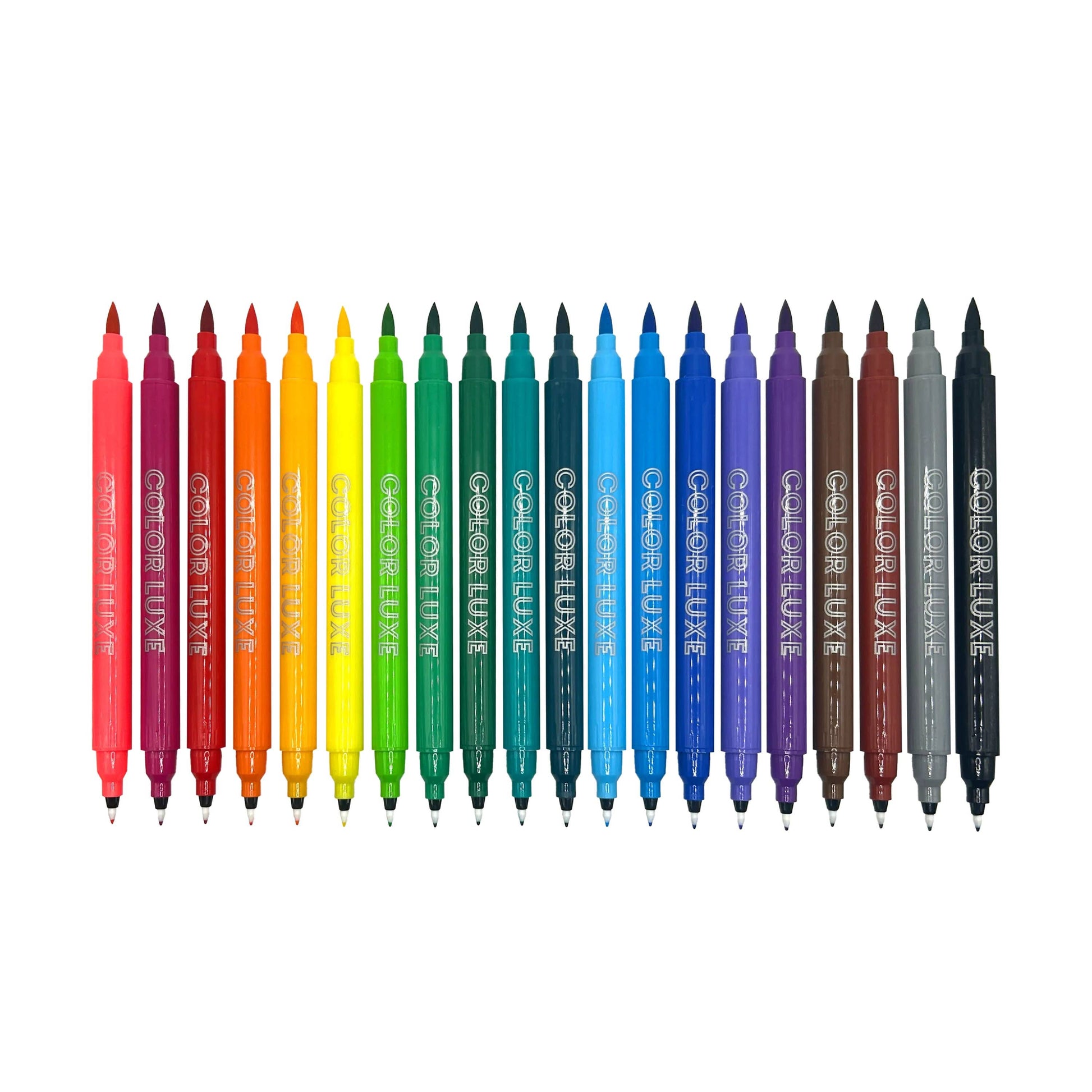 Color Luxe Double-Ended Markers (Set of 20) - Toy Polloi