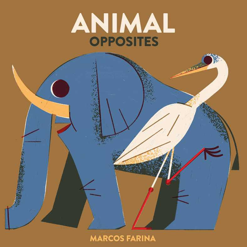 BabyLink Animal Opposites Board Book by Simon & Schuster showing colorful pages with animals illustrating opposite concepts for young children.