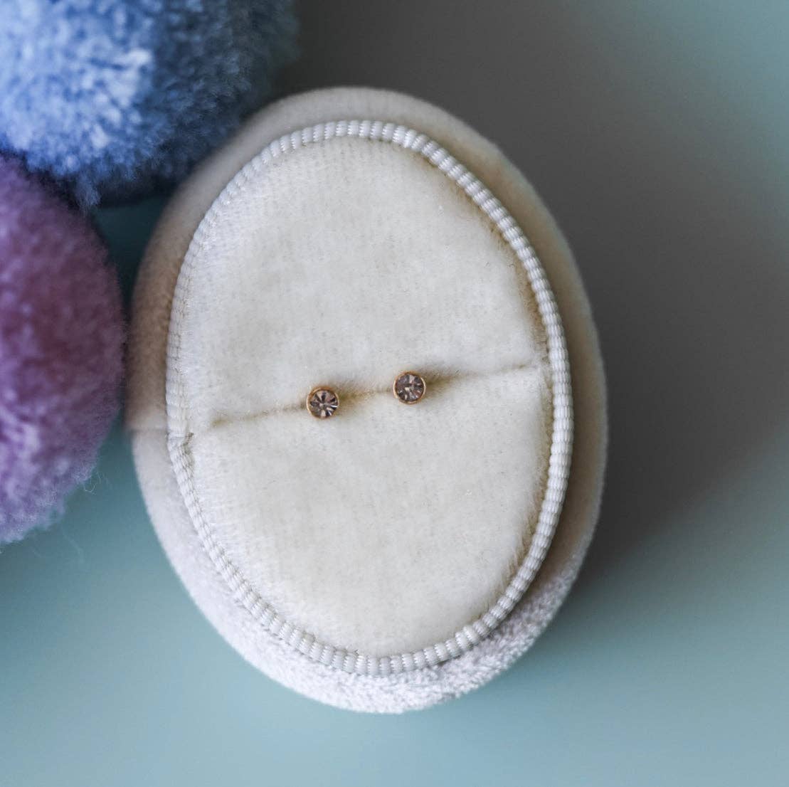 Tiny Diamond Earrings - Toy Polloi