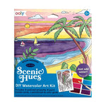 Ocean Watercolor Postcard Kit by OOLY featuring watercolor postcards and art supplies for creative arts and crafts projects.
