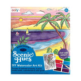 Ocean Watercolor Postcard Kit by OOLY featuring watercolor postcards and art supplies for creative arts and crafts projects.