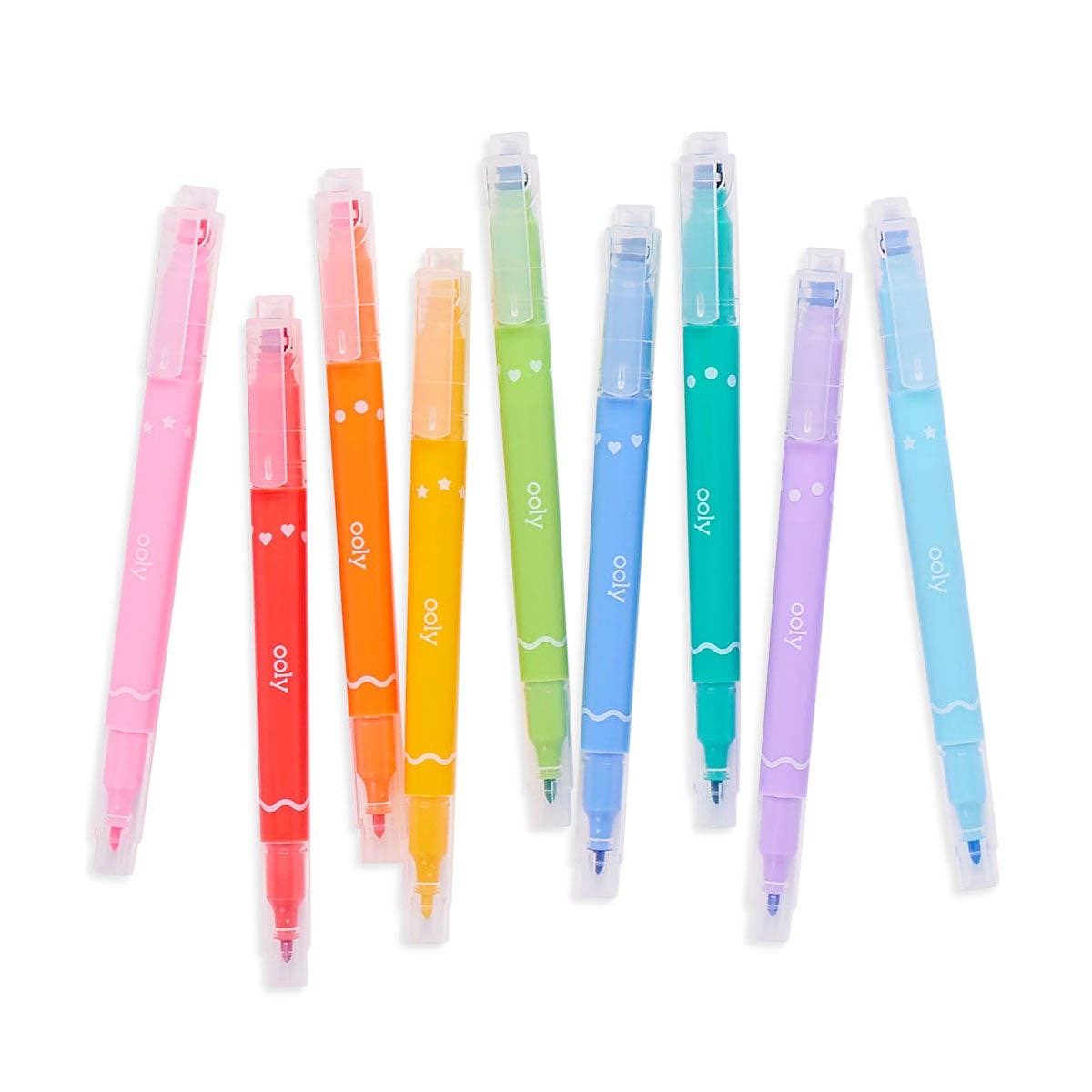 Confetti Stamp Double-Ended Markers - Set of 9 - Toy Polloi