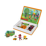 Janod Magneti'book Four Seasons pretend play set with colorful magnetic scenes and seasonal accessories for imaginative play.