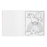 OOLY Enchanting Unicorns color-in' book for arts and crafts featuring whimsical unicorn illustrations on a colorful cover