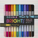 SNIFTY dual-ended brush and fine tip marker set for arts and crafts, featuring colorful markers with versatile tips.