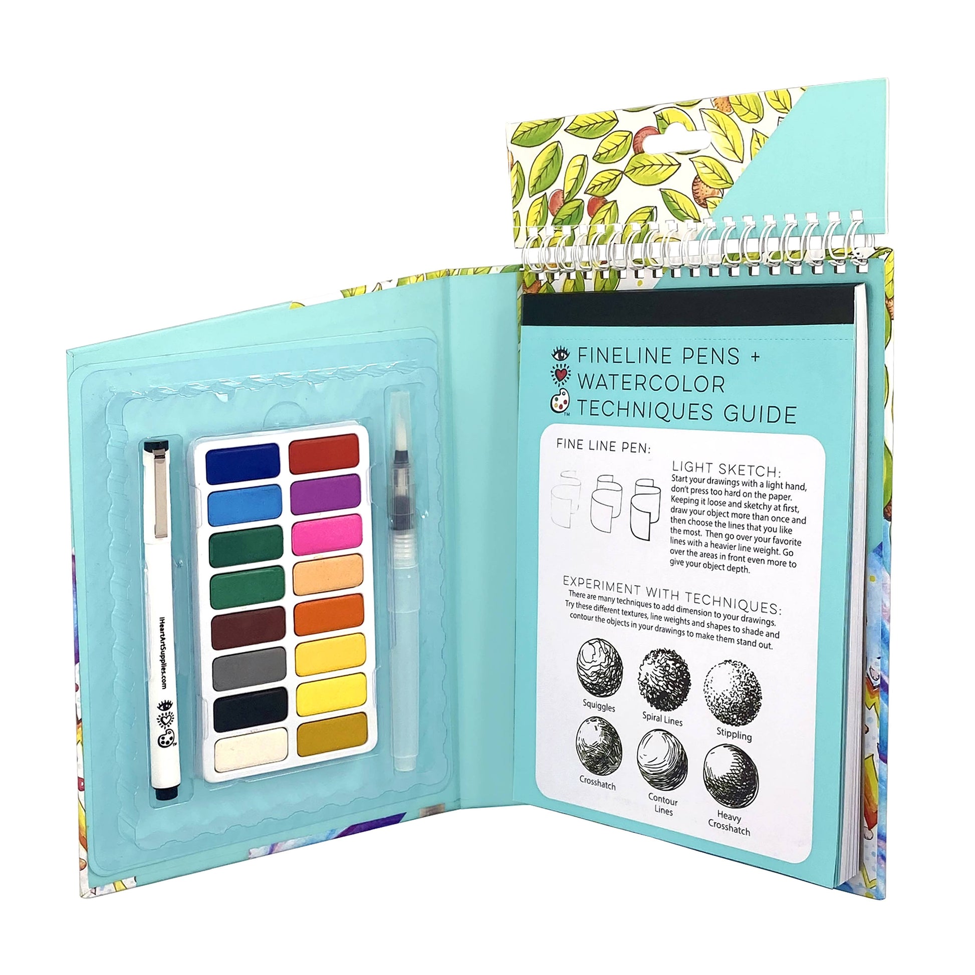 IHeartArt Art Pack Watercolors + Fine Line Pen