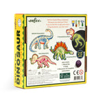 eeBoo Dinosaur Dice Game roll with colorful dinosaur-themed dice and game components for kids' fun and educational play.