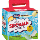 Colorful Toysmith jumbo sidewalk chalk sticks for outdoor drawing and creative play on pavement surfaces.
