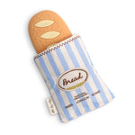 Itzy Ritzy Baguette Teensy Crinkle Baby Teether Toy with textured surface and soft fabric, designed for infant teething comfort.